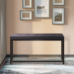 Banc en tissu Barci B noir