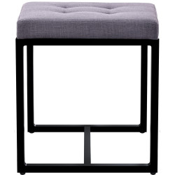 Tabouret en tissu Barci B gris foncé