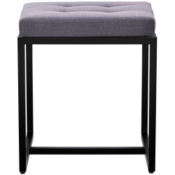 Tabouret en tissu Barci B gris foncé