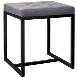 Tabouret Barci B en cuir artificiel gris