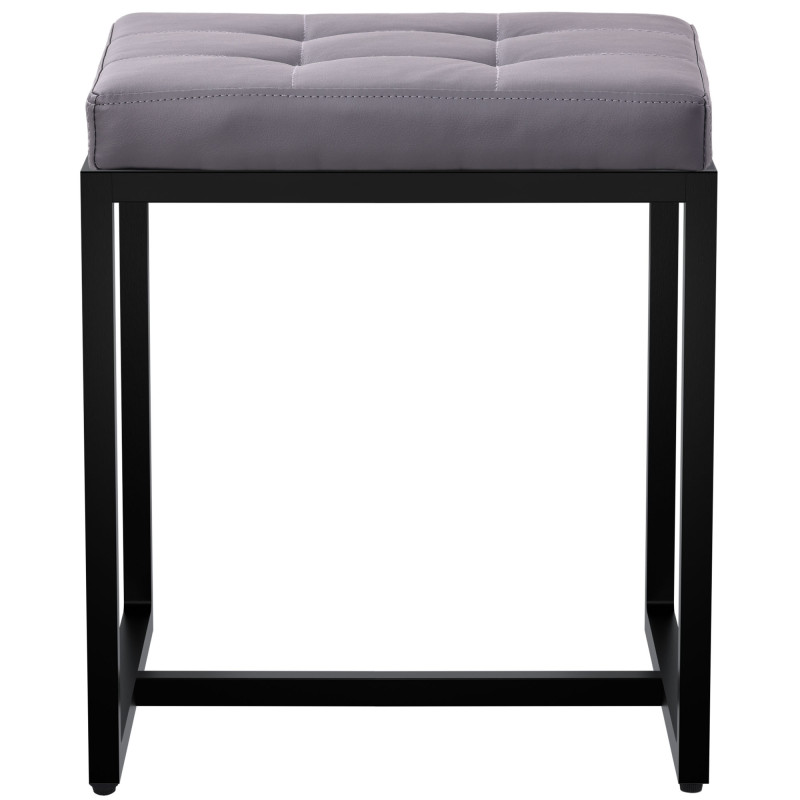 Tabouret Barci B en cuir artificiel gris