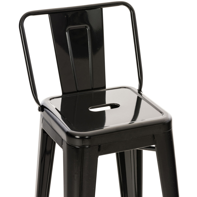 Ensemble de 2 tabourets de bar Mason noir