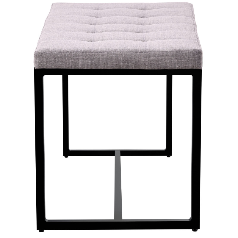 Banc en tissu Barci B gris