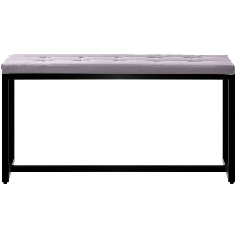 Banc en cuir artificiel Barci B gris