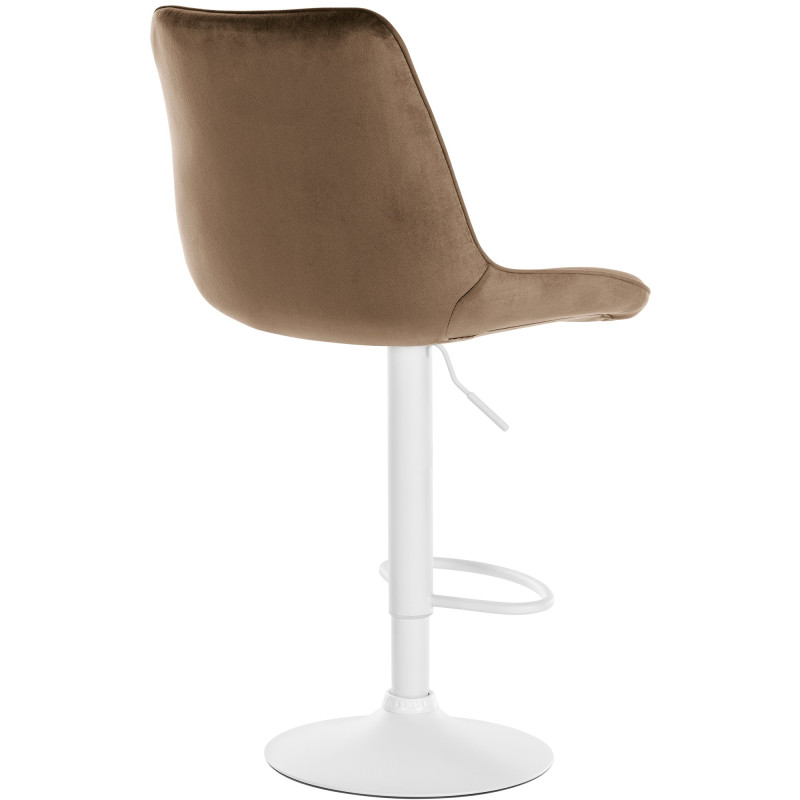 Tabouret de bar Toni velours brun