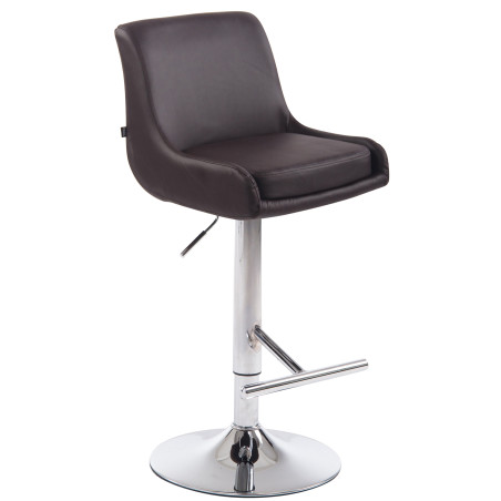 Tabouret de bar Club en similicuir C brun
