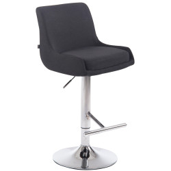 Tabouret de bar Club en tissu C noir