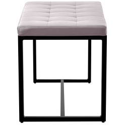 Banc en cuir artificiel Barci B blanc