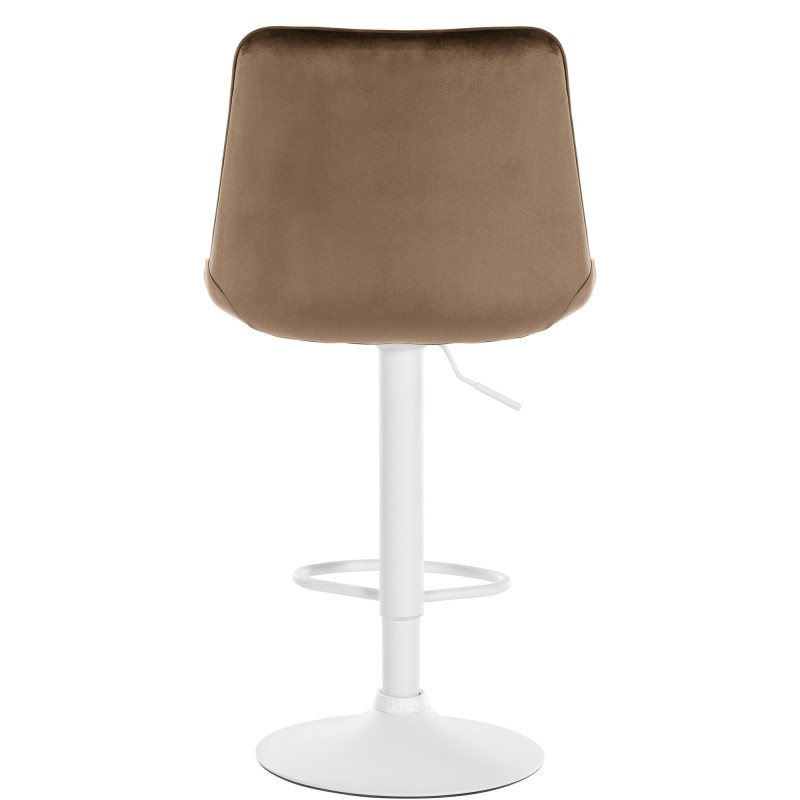 Tabouret de bar Toni velours brun