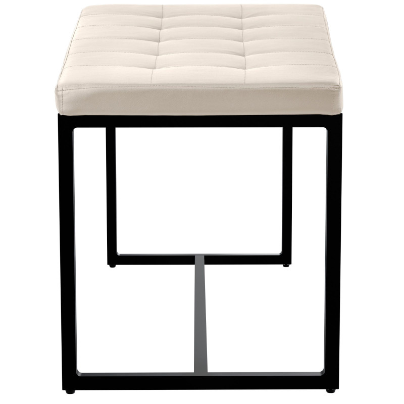 Banc en cuir artificiel Barci B crème