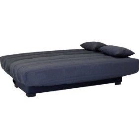 Banquette clic clac 3 places - Matelas 17 cm - Tissu gris anthracite - L199 x P96 x H103 cm - CHLoe