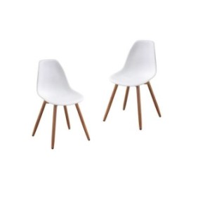 Lot de 2 chaises de jardin PP - 50 x 55 x 85,5 cm