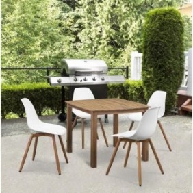 Lot de 4 chaises de jardin polypropylene - 50 x 55 x 85,5 cm