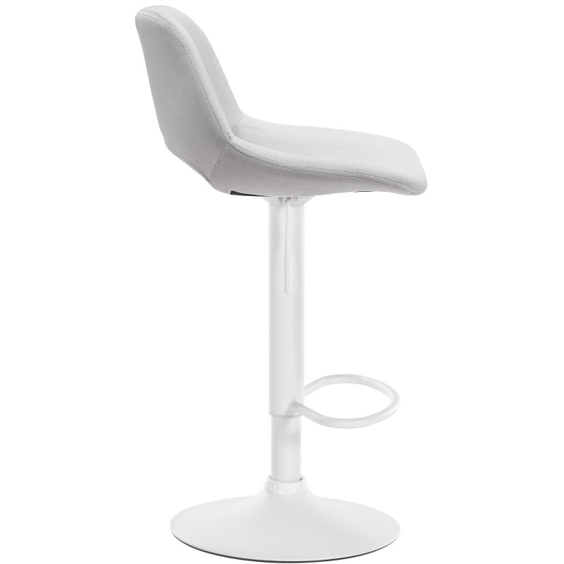 Lot de 2 tabourets de bar Camden en velours gris clair