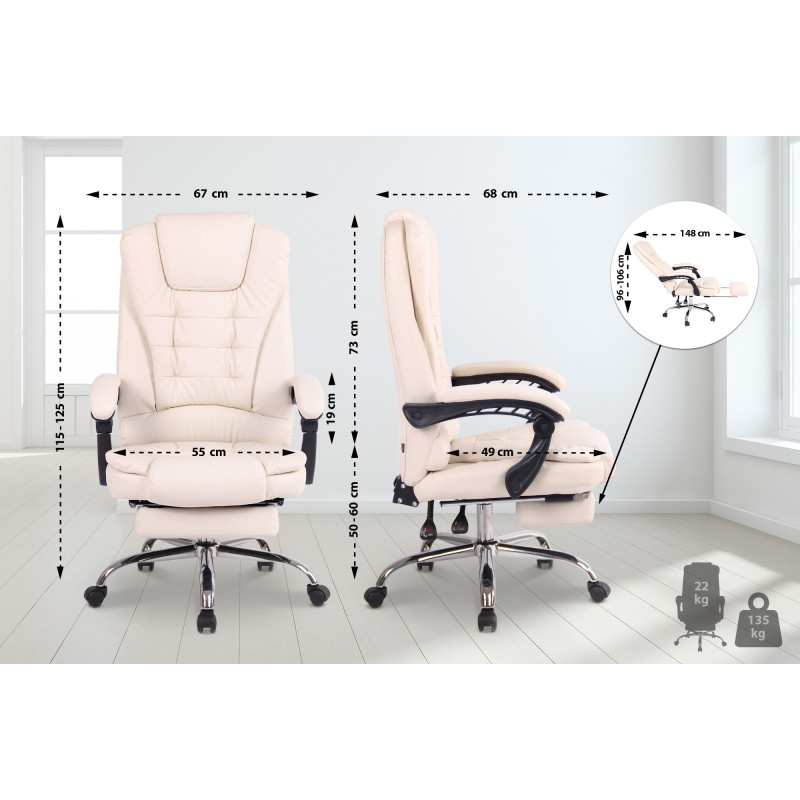 Chaise de bureau Oxygen Faux cuir