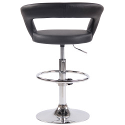 Tabouret de bar Jaen en similicuir noir
