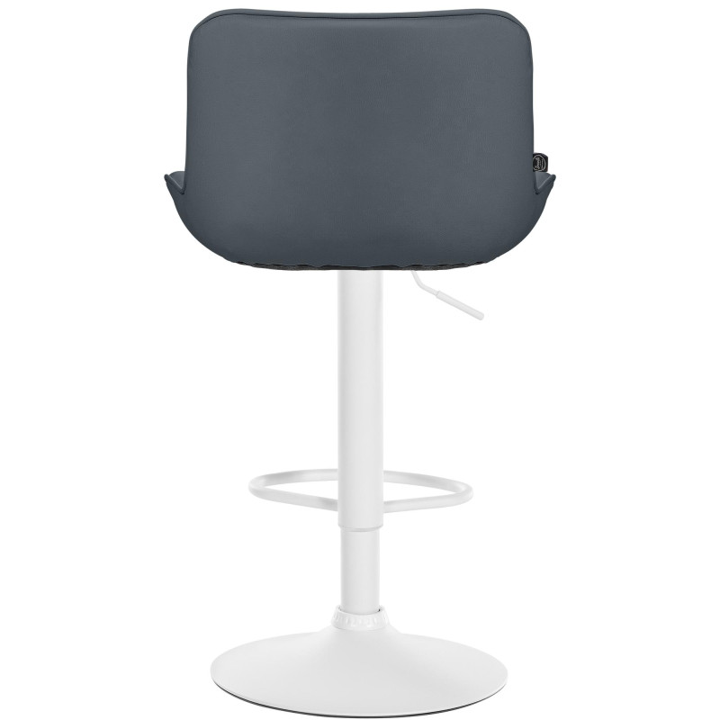 Lot de 2 tabourets de bar Vonore simili cuir gris