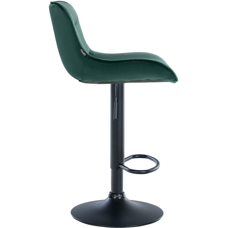 Lot de 2 tabourets de bar Vonore velours vert