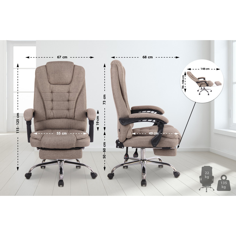 Chaise de bureau Oxygen Tissu