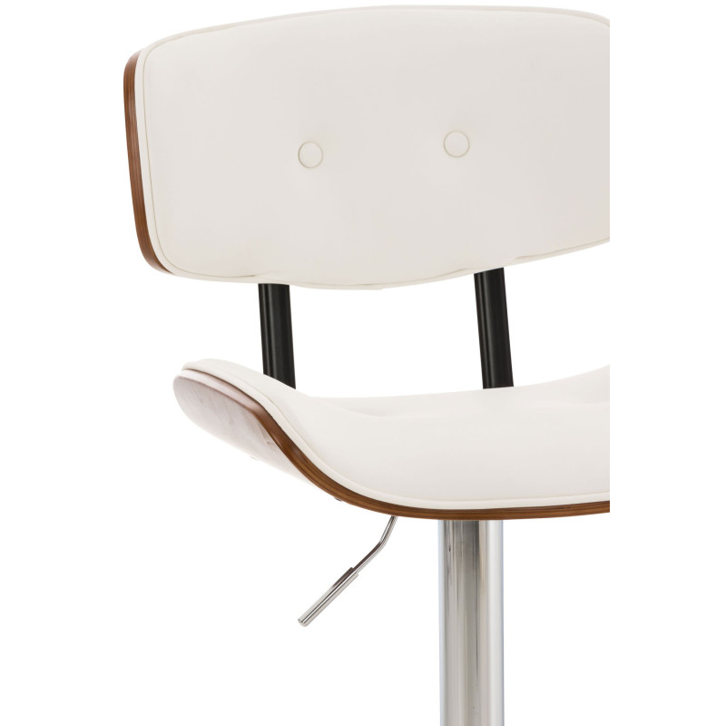 Tabouret de bar Sarnia en similicuir noyer/blanc