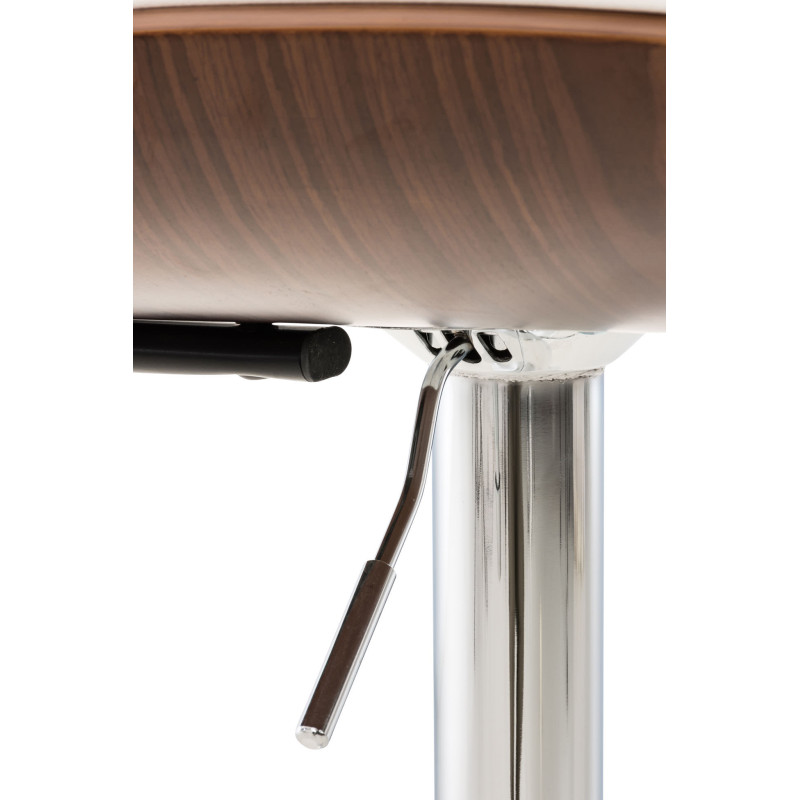 Tabouret de bar Sarnia en similicuir noyer/blanc