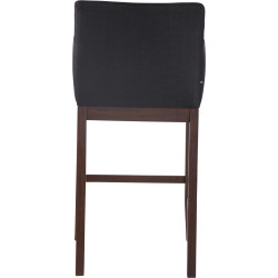 Tabouret de bar Laredo, tissu ancien noir