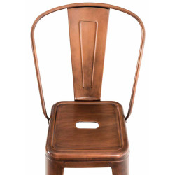 Ensemble de 4 tabourets de bar Aiden cuivre