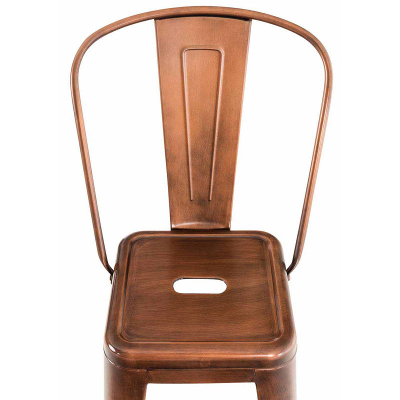 Ensemble de 4 tabourets de bar Aiden cuivre