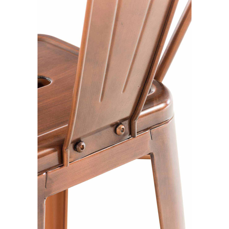 Ensemble de 4 tabourets de bar Aiden cuivre