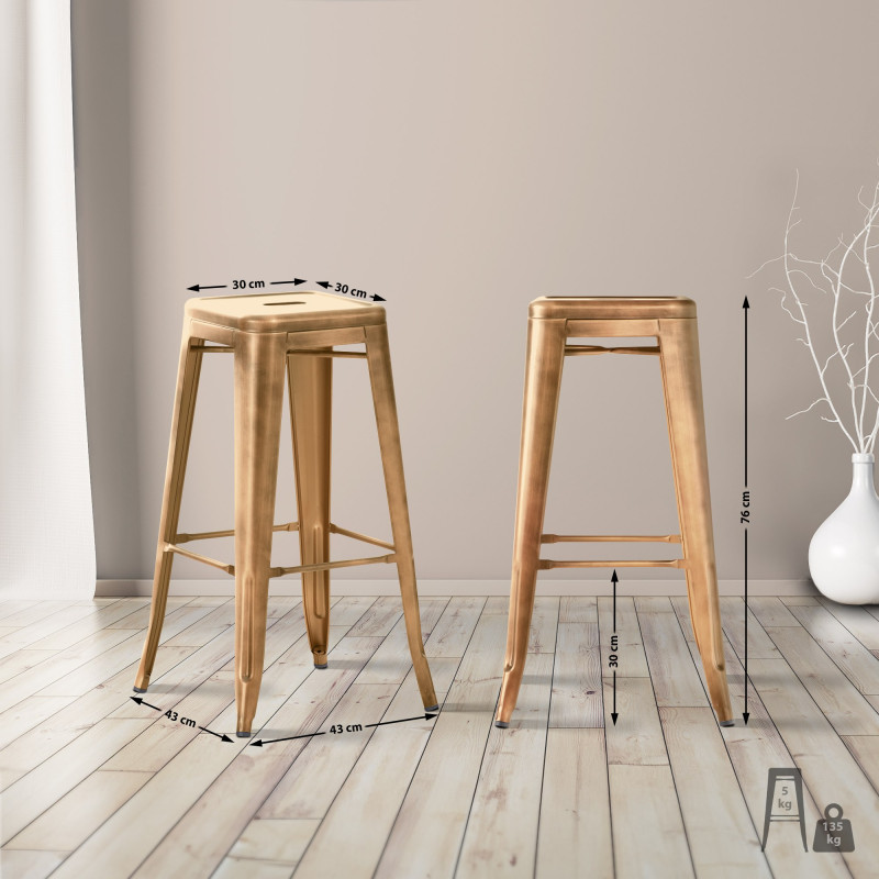 Ensemble de 4 tabourets de bar Joshua or