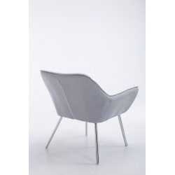 Fauteuil Lounge Caracas TISSU gris