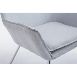 Fauteuil Lounge Caracas TISSU gris