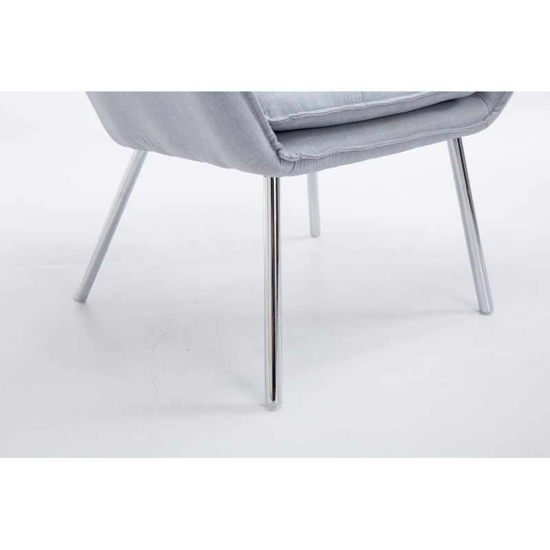 Fauteuil Lounge Caracas TISSU gris