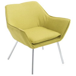 Fauteuil Lounge Caracas TISSU vert