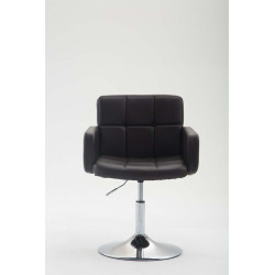 Fauteuil Lounge Los Angeles en cuir artificiel brun