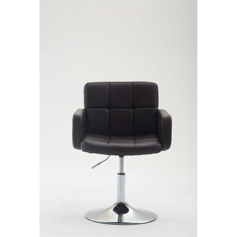 Fauteuil Lounge Los Angeles en cuir artificiel brun