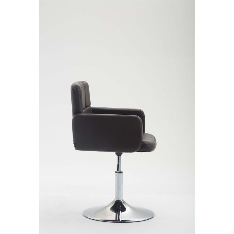 Fauteuil Lounge Los Angeles en cuir artificiel brun