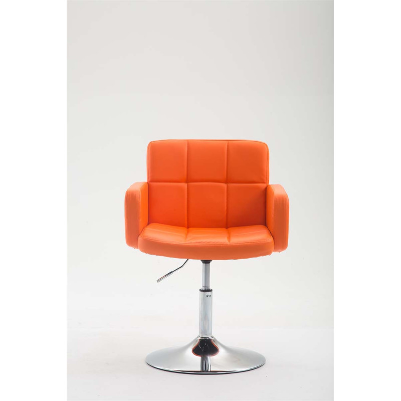 Fauteuil Lounge Los Angeles en cuir artificiel orange