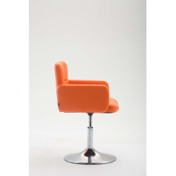 Fauteuil Lounge Los Angeles en cuir artificiel orange