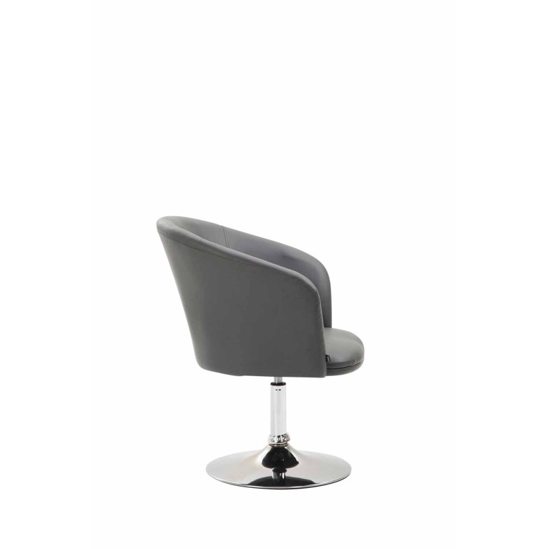 Fauteuil Lounge Arcade en cuir artificiel gris