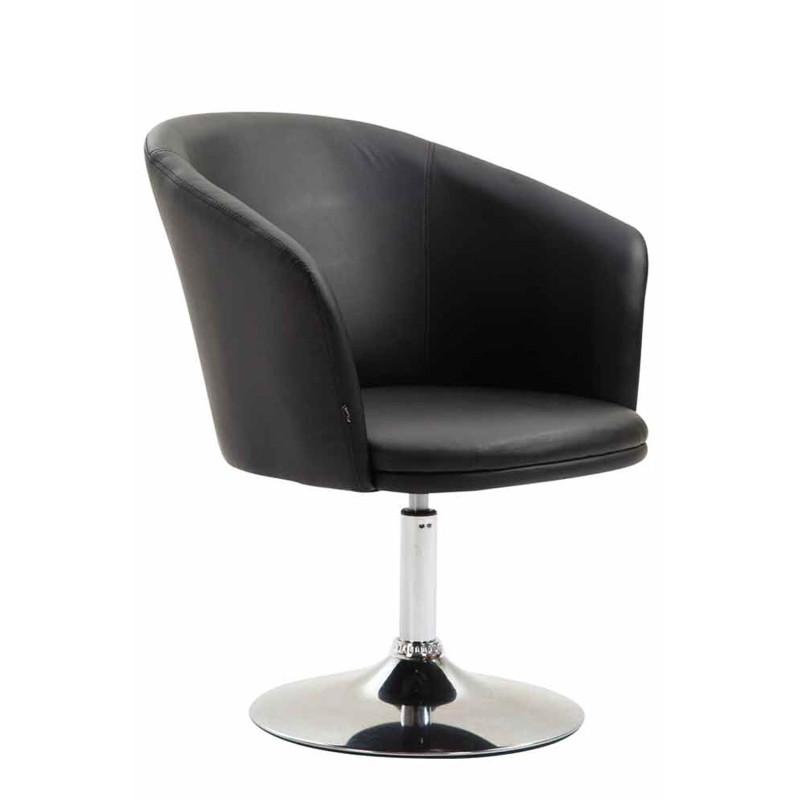 Fauteuil Lounge Arcade en cuir artificiel noir