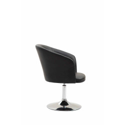 Fauteuil Lounge Arcade en cuir artificiel noir