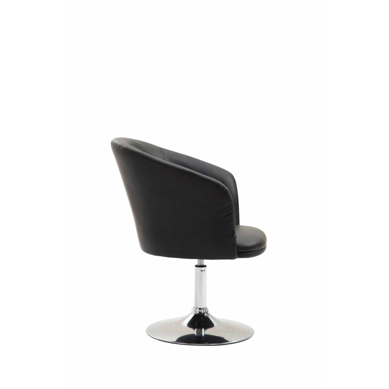 Fauteuil Lounge Arcade en cuir artificiel noir