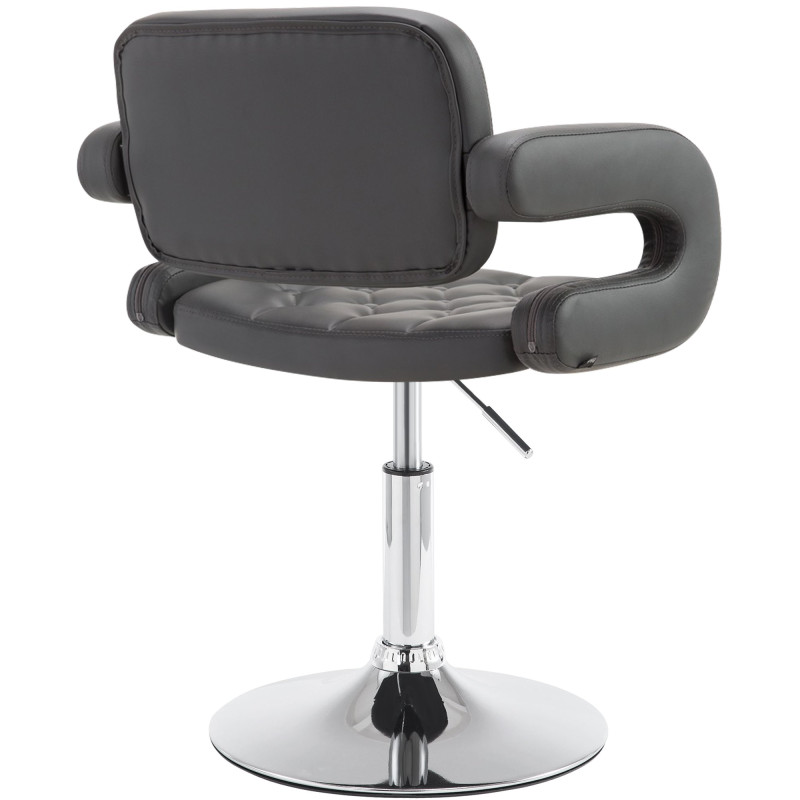 Fauteuil Lounge Dublin en cuir artificiel gris