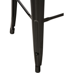 Ensemble de 4 tabourets de bar Mason noir