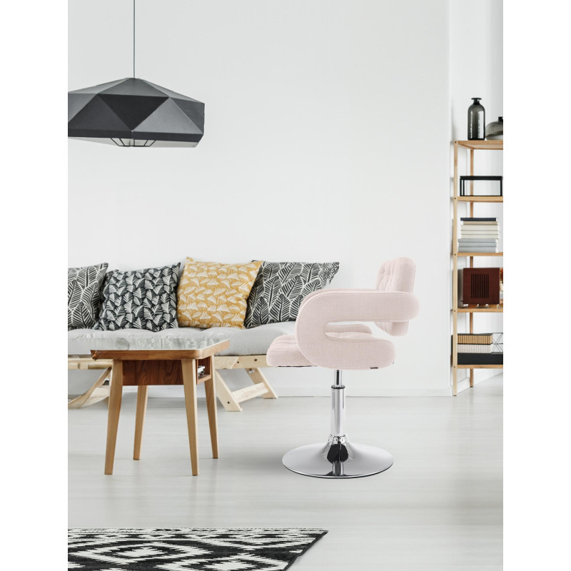 Fauteuil Lounge en tissu Dublin beige