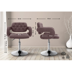 Fauteuil Lounge en tissu Dublin brun
