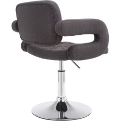 Fauteuil Lounge en tissu Dublin gris foncé