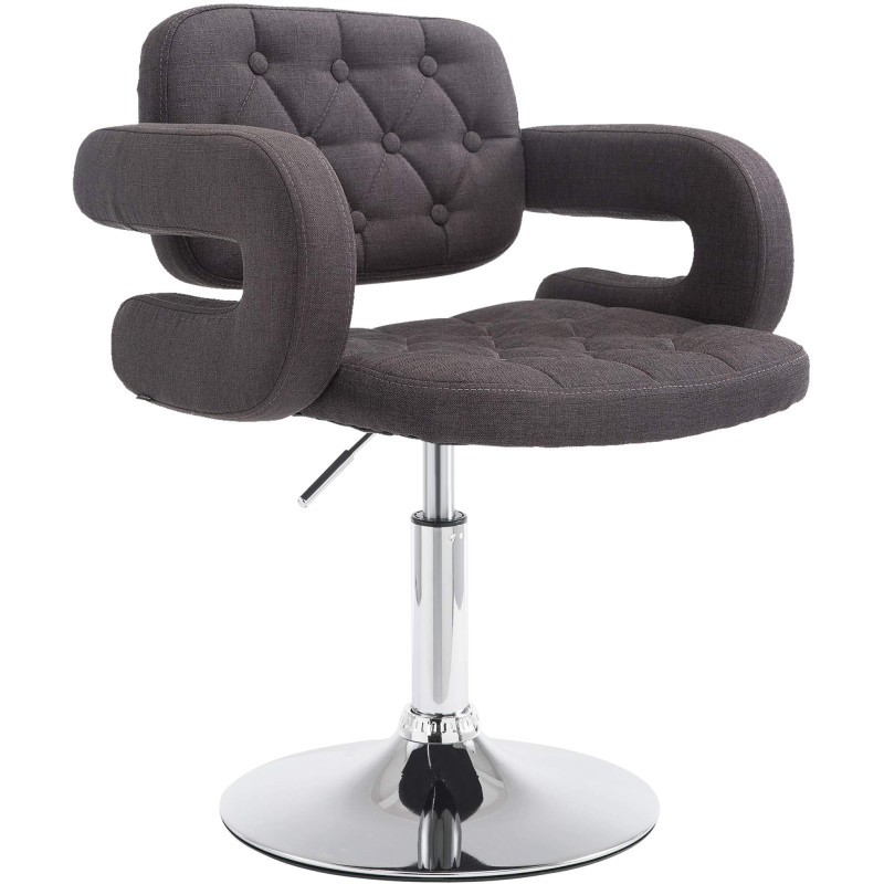 Fauteuil Lounge en tissu Dublin gris foncé