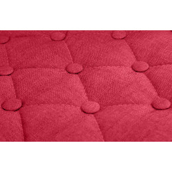 Fauteuil Lounge en tissu Dublin rouge